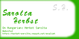 sarolta herbst business card